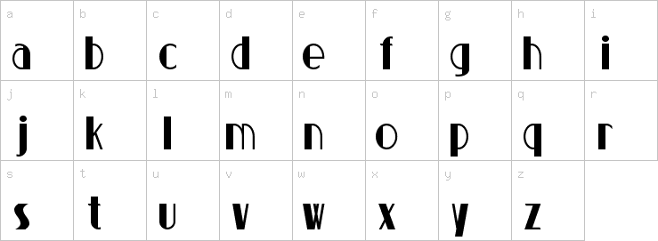 Lowercase characters