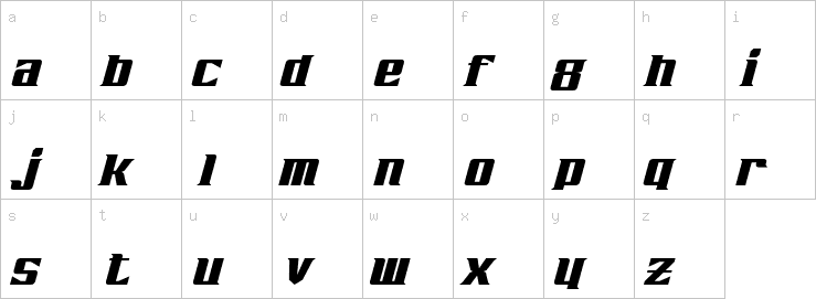 Lowercase characters