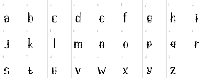 Lowercase characters