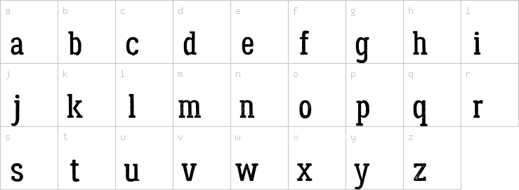 Lowercase characters