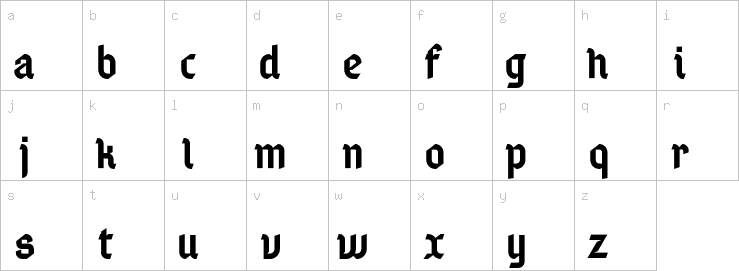 Lowercase characters