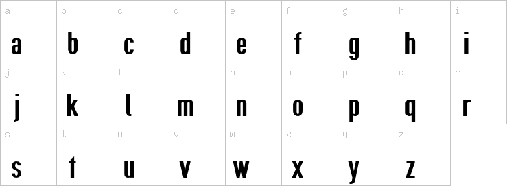 Lowercase characters