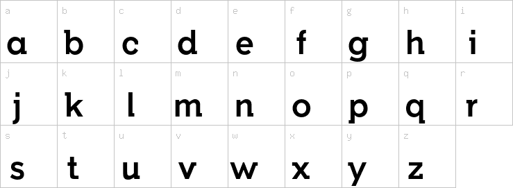 Lowercase characters