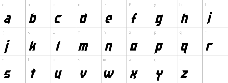 Lowercase characters