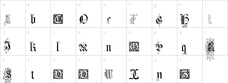 Lowercase characters