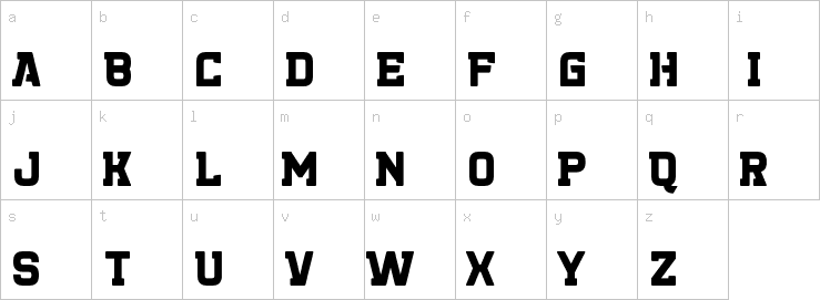 Lowercase characters