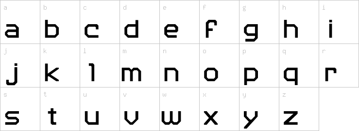 Lowercase characters