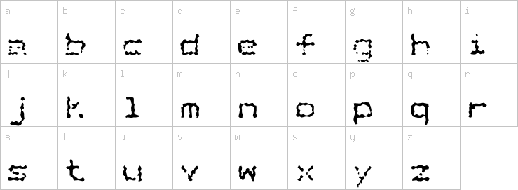 Lowercase characters