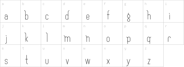 Lowercase characters