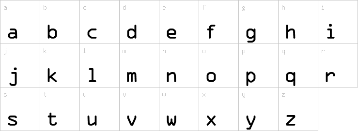 Lowercase characters