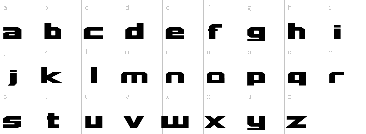 Lowercase characters