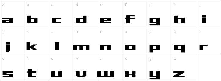 Lowercase characters