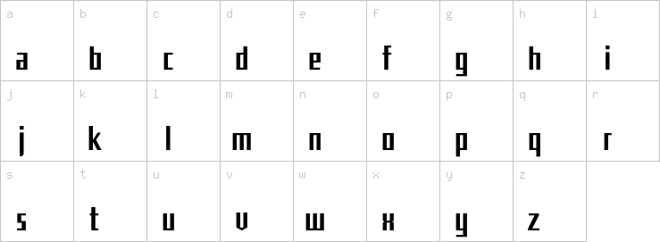 Lowercase characters