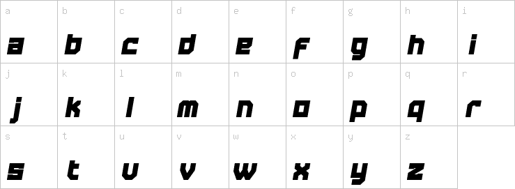 Lowercase characters