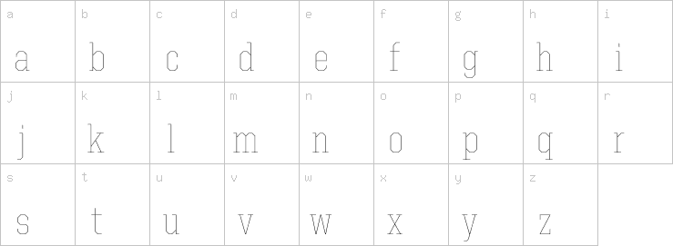 Lowercase characters