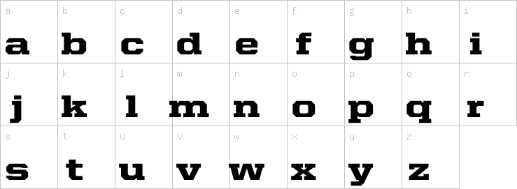 Lowercase characters