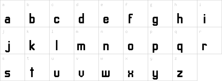 Lowercase characters