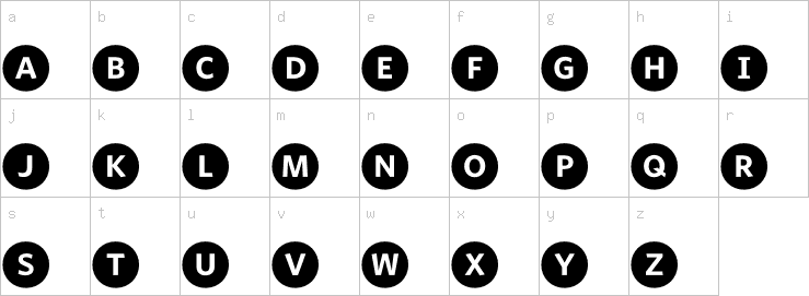 Lowercase characters