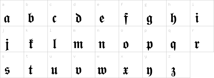 Lowercase characters