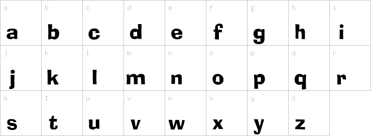 Lowercase characters