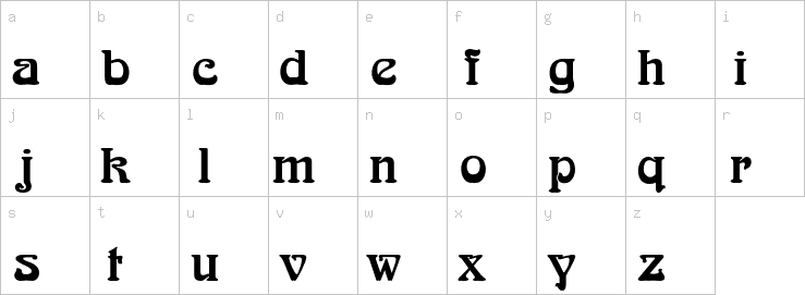 Lowercase characters