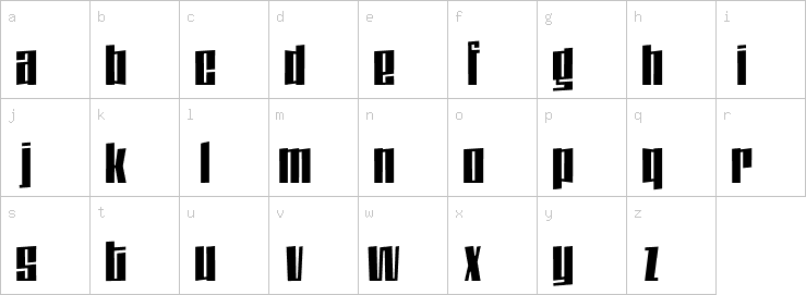 Lowercase characters