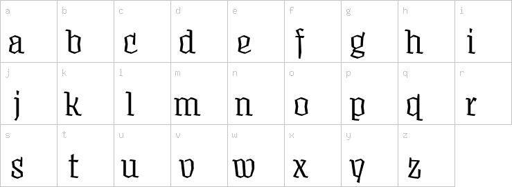 Lowercase characters