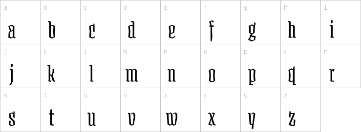 Lowercase characters