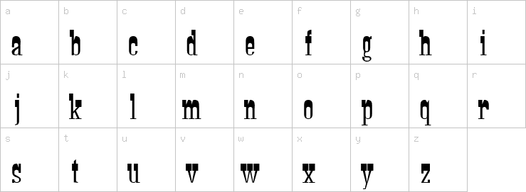 Lowercase characters