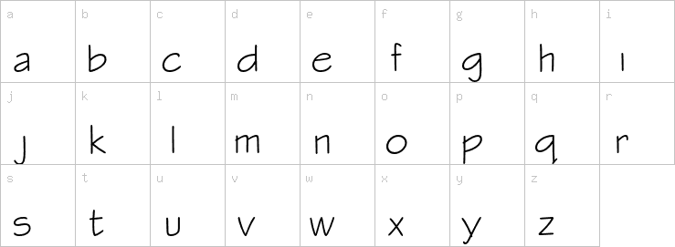 Lowercase characters