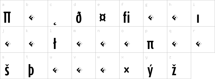 Lowercase characters