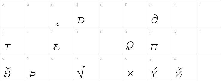 Lowercase characters