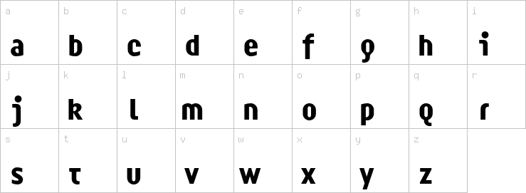 Lowercase characters