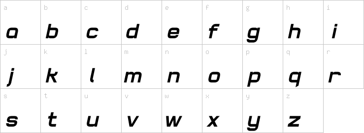 Lowercase characters