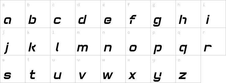 Lowercase characters