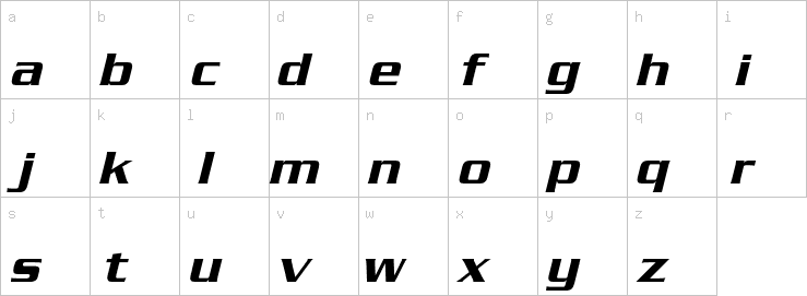 Lowercase characters