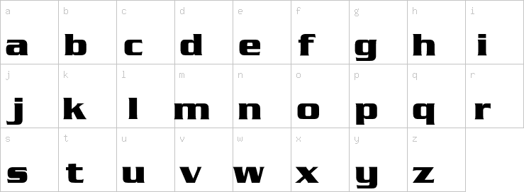 Lowercase characters