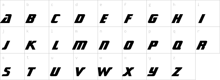 Lowercase characters