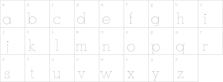 Lowercase characters