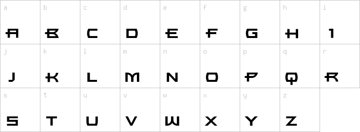 Lowercase characters