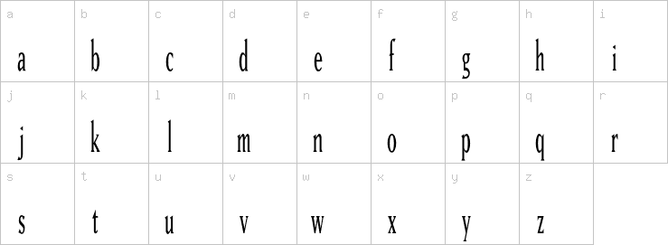 Lowercase characters