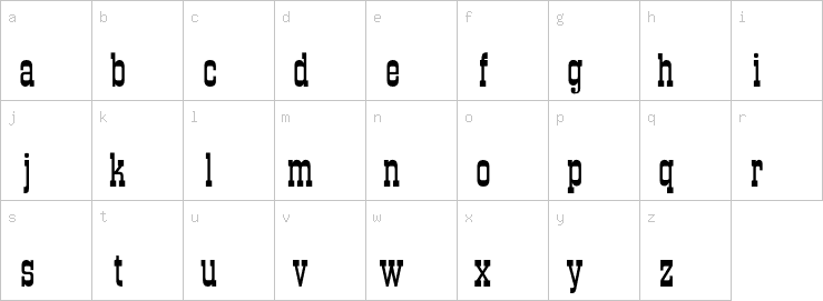 Lowercase characters