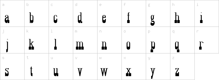 Lowercase characters