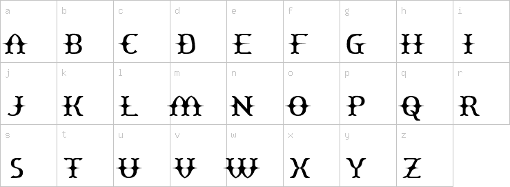 Lowercase characters