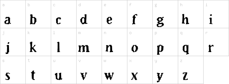 Lowercase characters