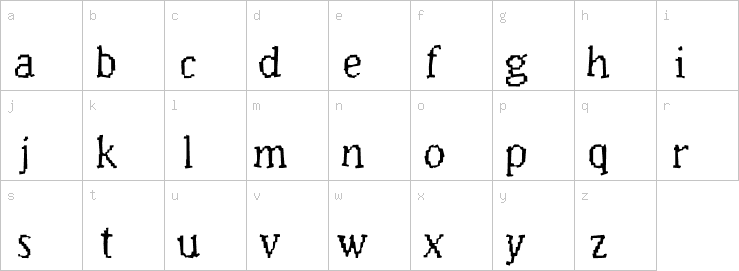 Lowercase characters