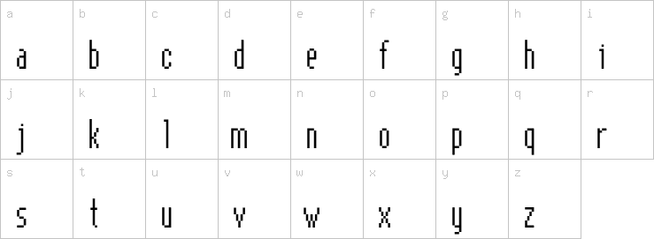 Lowercase characters