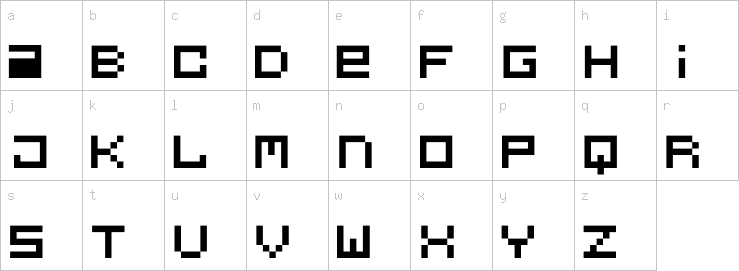 Lowercase characters