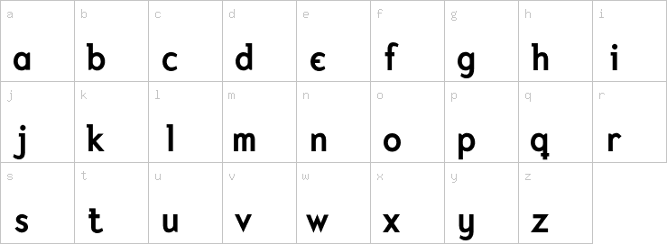 Lowercase characters