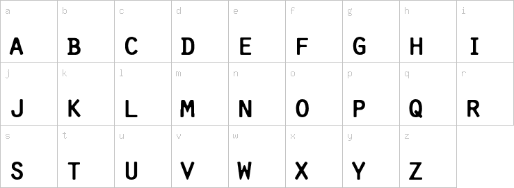 Lowercase characters